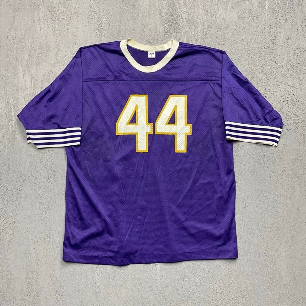 Vintage Number 44 Mesh Football Jersey Mens XL Purple 70s Artex